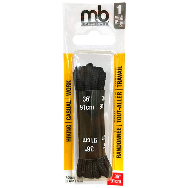 MB Shoelaces Hiker Round 36" (Black)