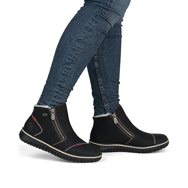 Rieker L4270-00 (Black) - Women's