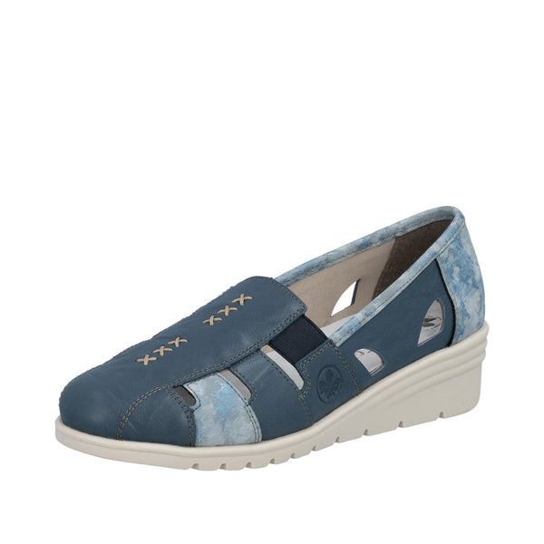 Rieker L5358-12 (Blue) - Women's