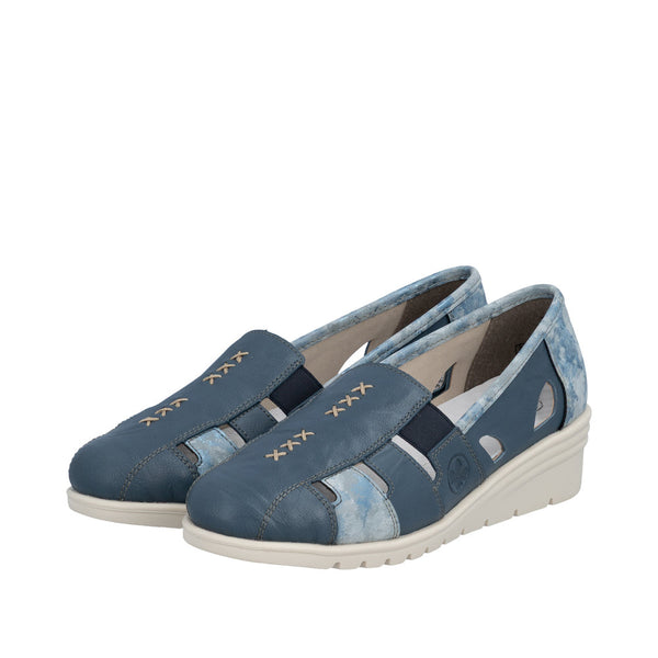 Rieker L5358-12 (Blue) - Women's