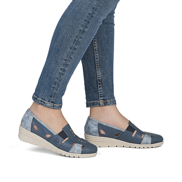 Rieker L5358-12 (Blue) - Women's
