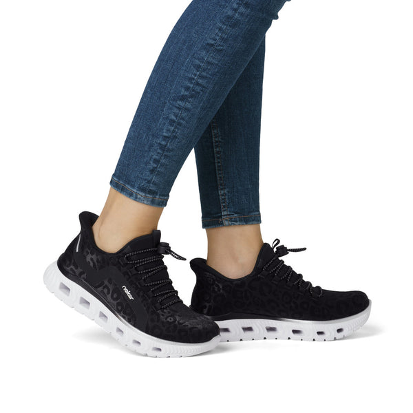 Rieker M6066-01 (Black) - Women's