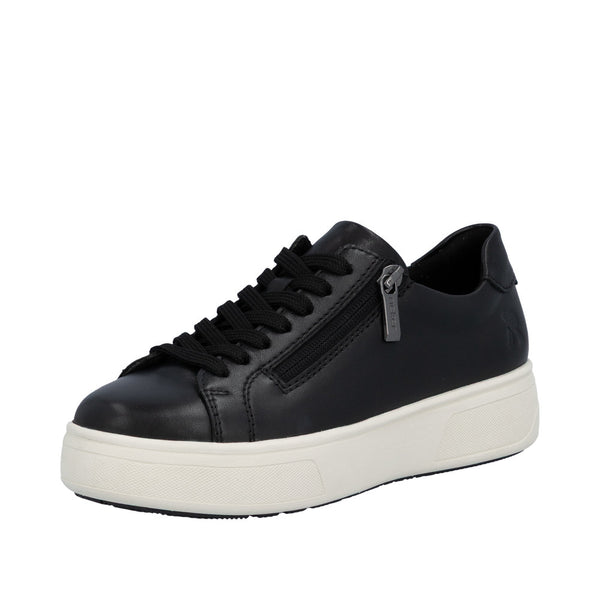 Rieker M7701-01 (Black Leather) - Women's