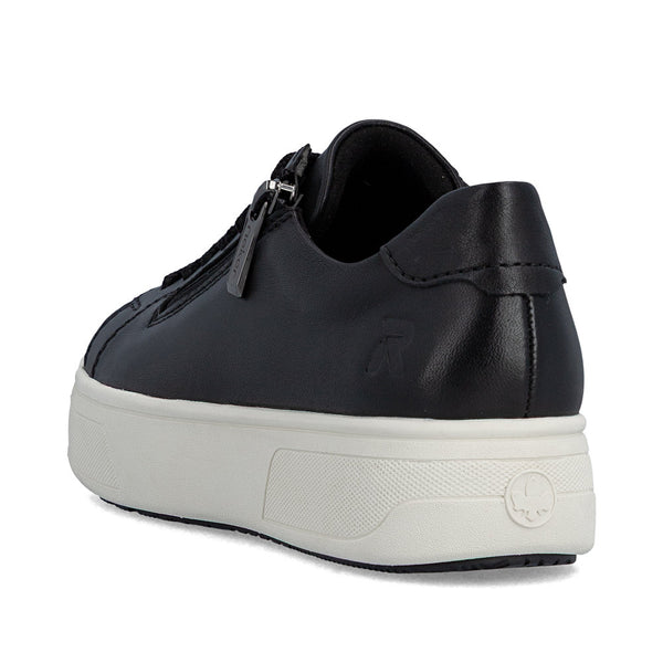 Rieker M7701-01 (Black Leather) - Women's