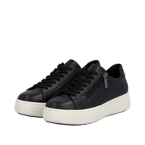 Rieker M7701-01 (Black Leather) - Women's