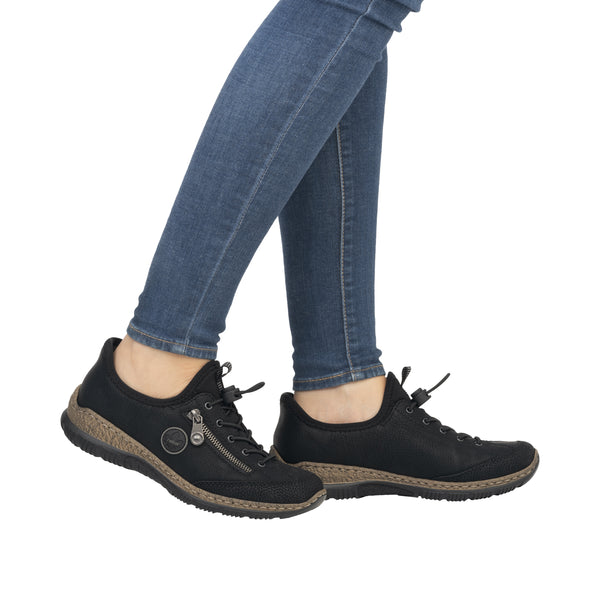 Rieker N3267-01 (Black) - Women's