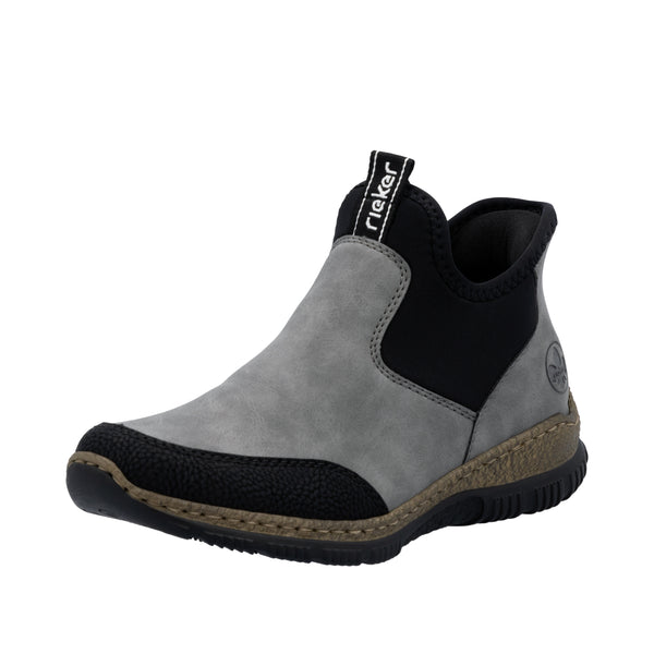 Rieker N3280-42 (Grey/Black) - Women's