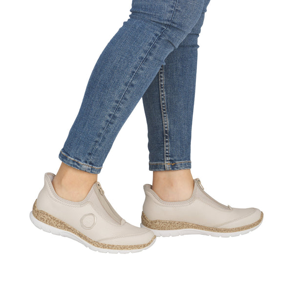 Rieker N42F7-60 (Beige) - Women's