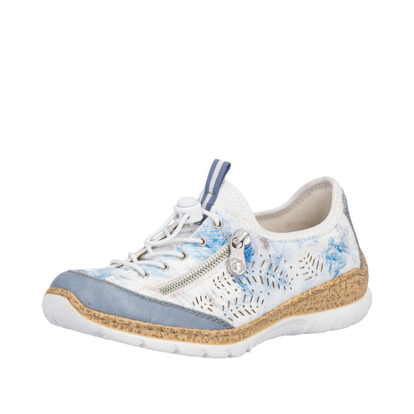 Rieker N42K6-90 (White/Blue) - Women's