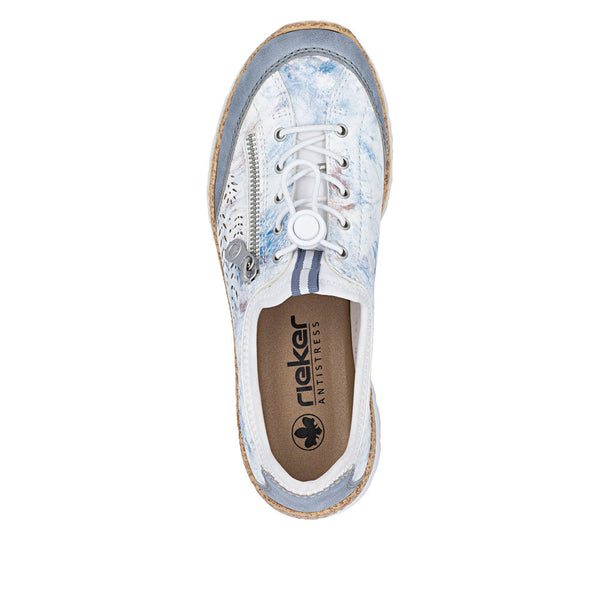 Rieker N42K6-90 (White/Blue) - Women's
