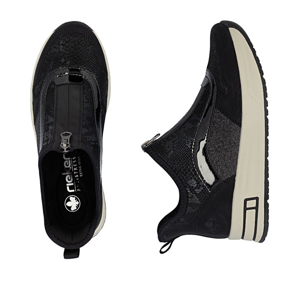 Rieker N8151-00 (Black) - Women's