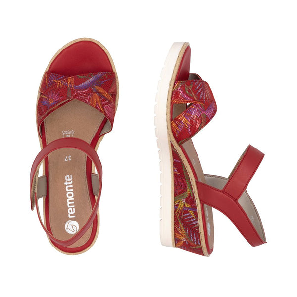 Remonte R6252-33 (Red multi) - Women's