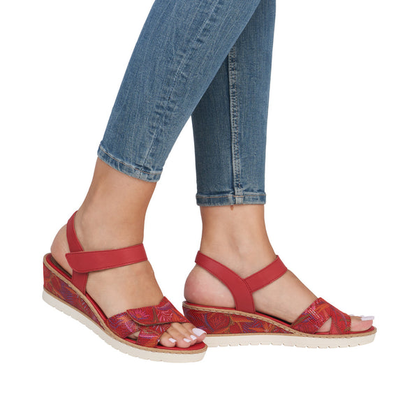 Remonte R6252-33 (Red multi) - Women's