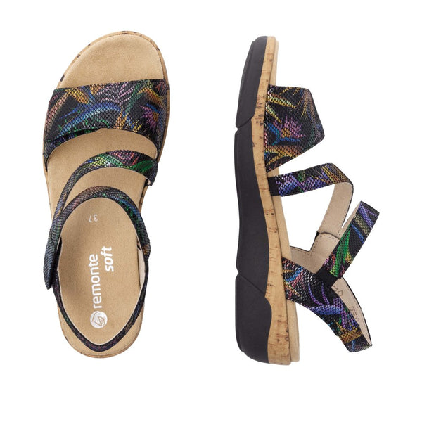 Remonte R6860-91 (Black multi) - Women's