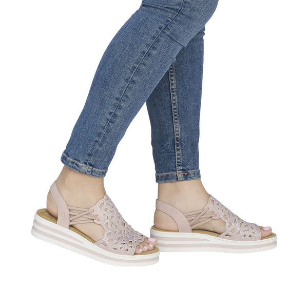 Rieker V0241-31 (Rose Gold) - Women's