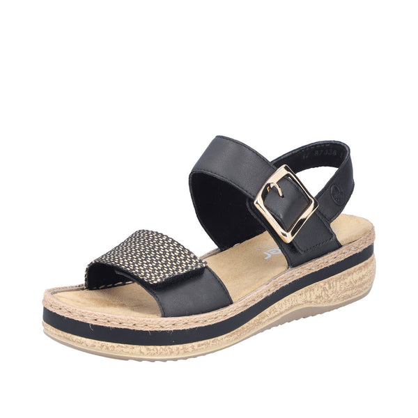 Rieker V0951-00 (Black) - Women's