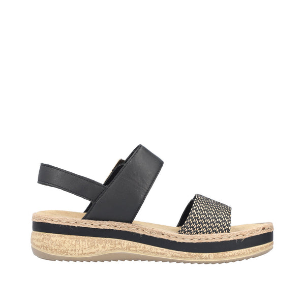Rieker V0951-00 (Black) - Women's