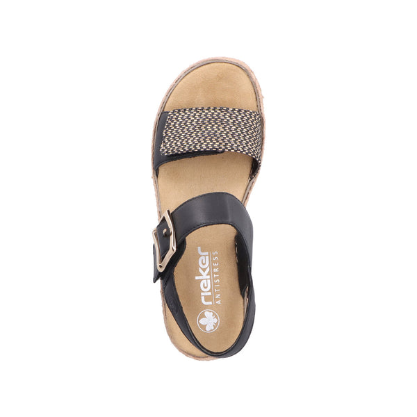 Rieker V0951-00 (Black) - Women's