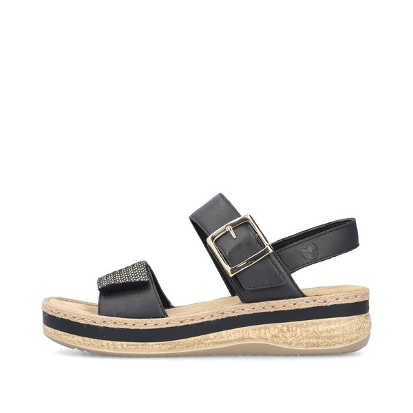 Rieker V0951-00 (Black) - Women's