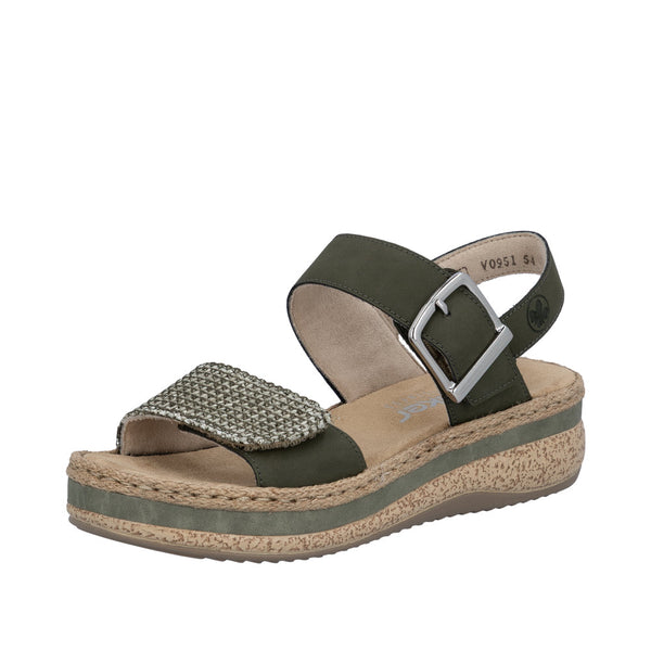 Rieker V0951-54 (Green) - Women's