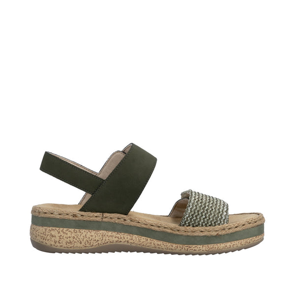 Rieker V0951-54 (Green) - Women's