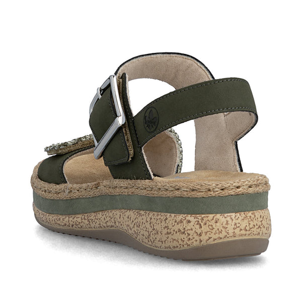 Rieker V0951-54 (Green) - Women's