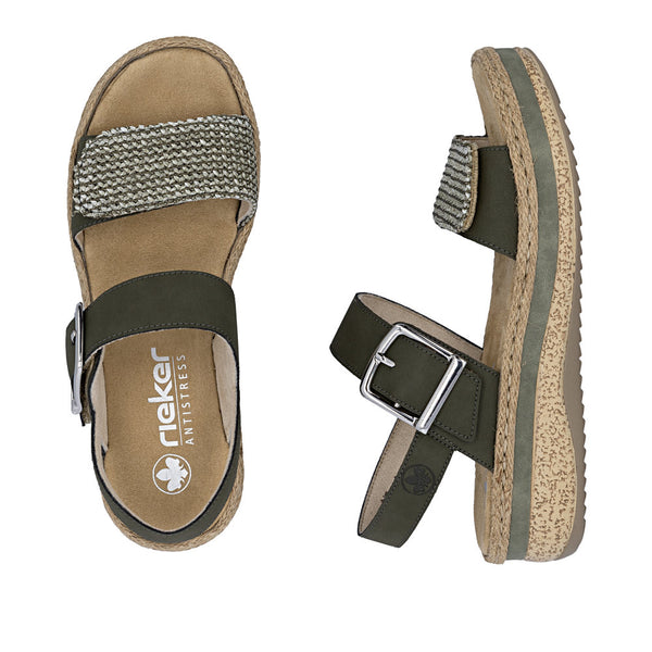 Rieker V0951-54 (Green) - Women's