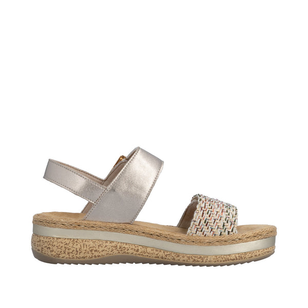Rieker V0951-90 (Beige/Gold) - Women's