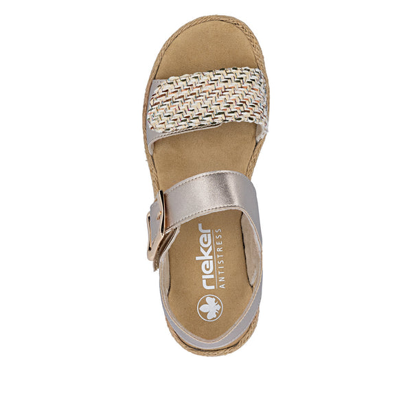 Rieker V0951-90 (Beige/Gold) - Women's