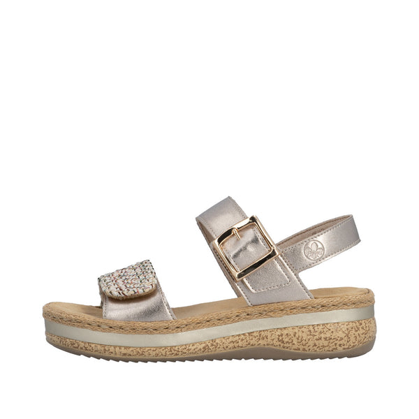 Rieker V0951-90 (Beige/Gold) - Women's