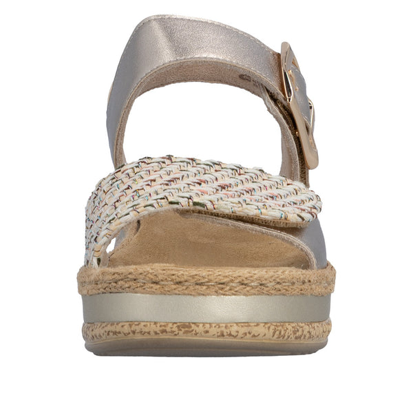 Rieker V0951-90 (Beige/Gold) - Women's