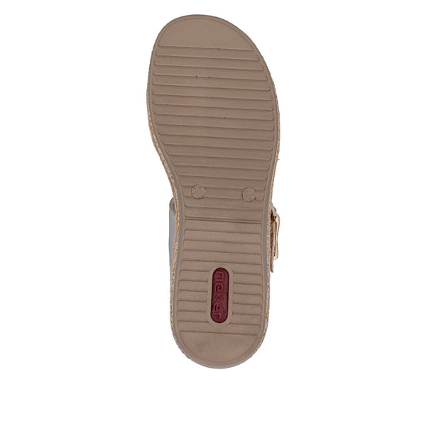 Rieker V0951-90 (Beige/Gold) - Women's