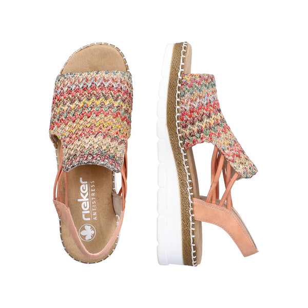 Rieker V1241-90 (Pink Multi) - Women's