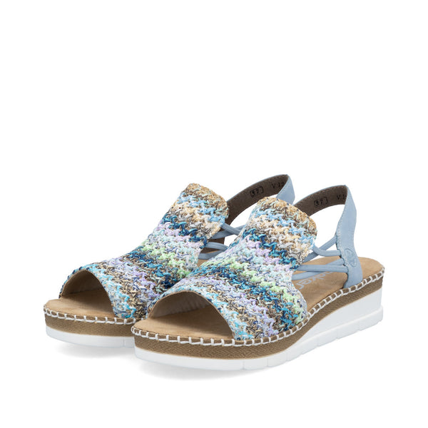 Rieker V1241-91 (Blue Multi) - Women's