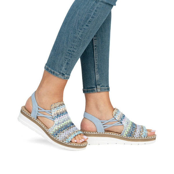 Rieker V1241-91 (Blue Multi) - Women's