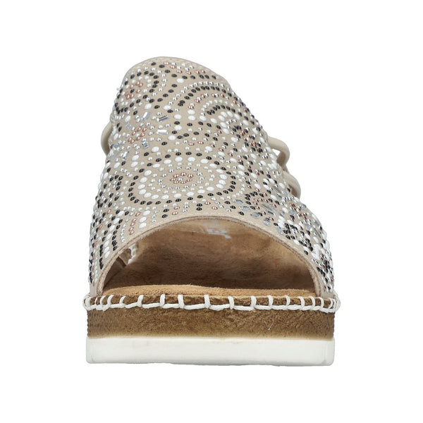 Rieker V1246-62 (Beige/Gold) - Women's