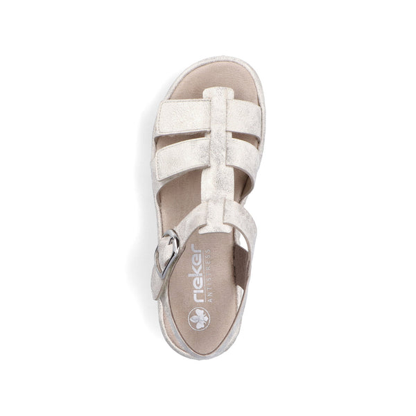 Rieker V1361-60 (Beige/Gold) - Women's