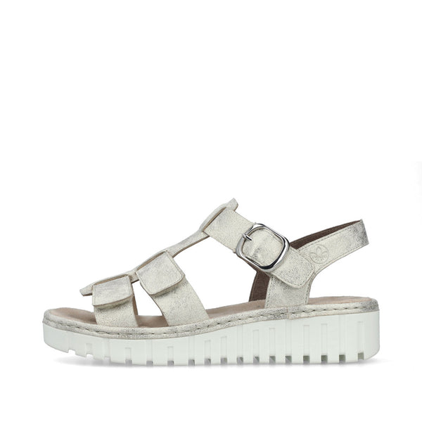 Rieker V1361-60 (Beige/Gold) - Women's