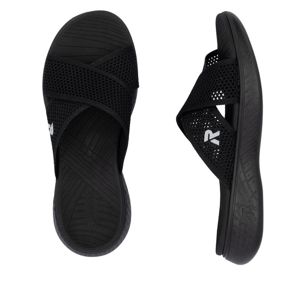 Rieker V2105-00 (Black) - Women's