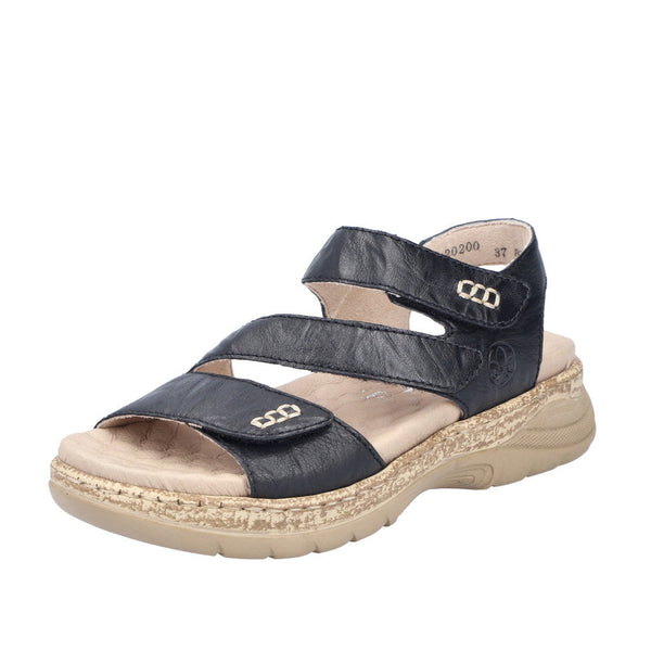 Rieker V2202-00 (Black) - Women's