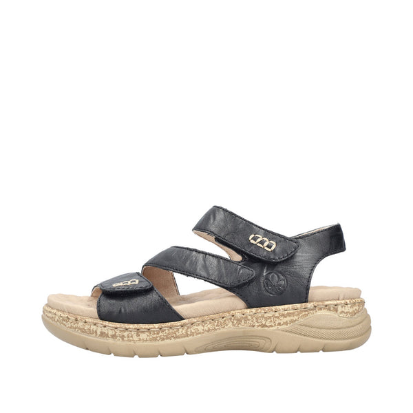 Rieker V2202-00 (Black) - Women's