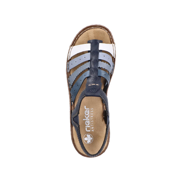 Rieker V2875-90 (Blue) - Women's