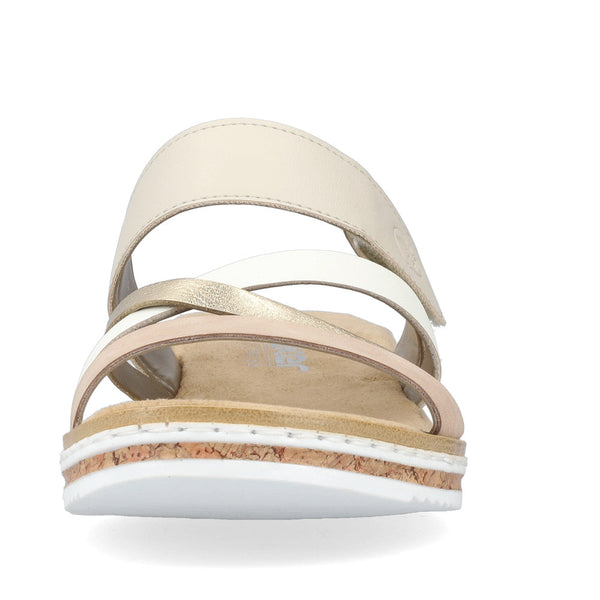 Rieker V3652-94 (Beige/Gold) - Women's