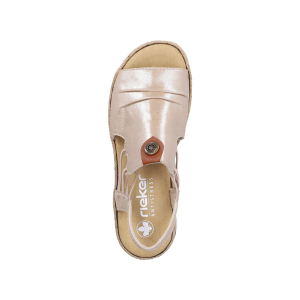 Rieker V7972-60 (Beige) - Women's