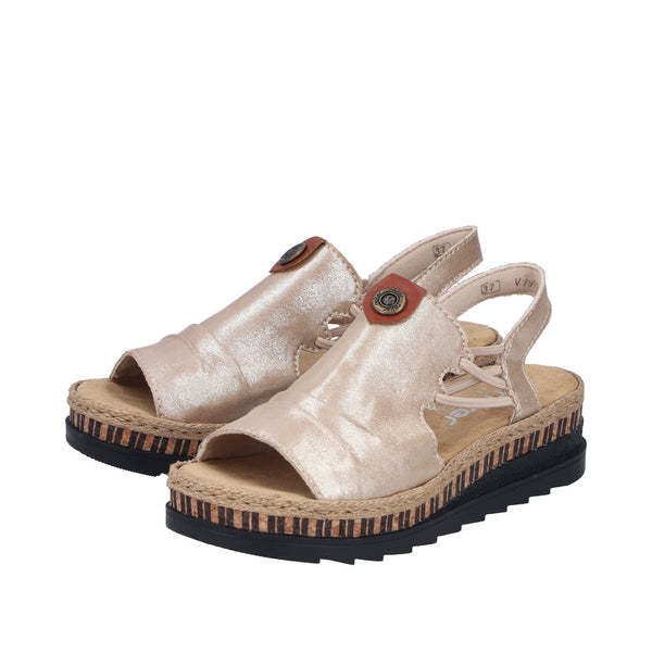 Rieker V7972-60 (Beige) - Women's