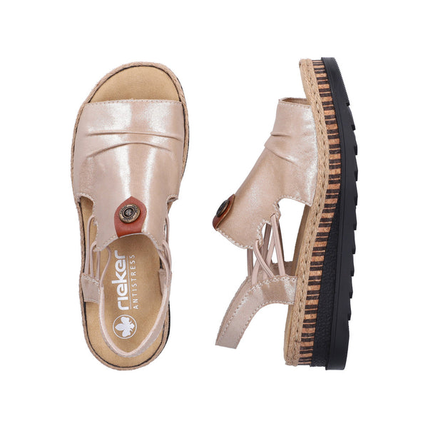 Rieker V7972-60 (Beige) - Women's