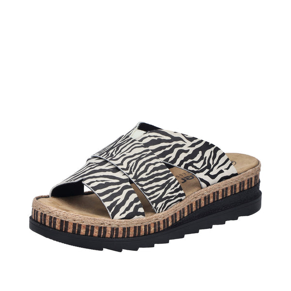 Rieker V7989-91 (Cream/Black) - Women's