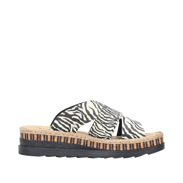 Rieker V7989-91 (Cream/Black) - Women's