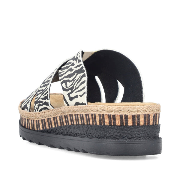 Rieker V7989-91 (Cream/Black) - Women's