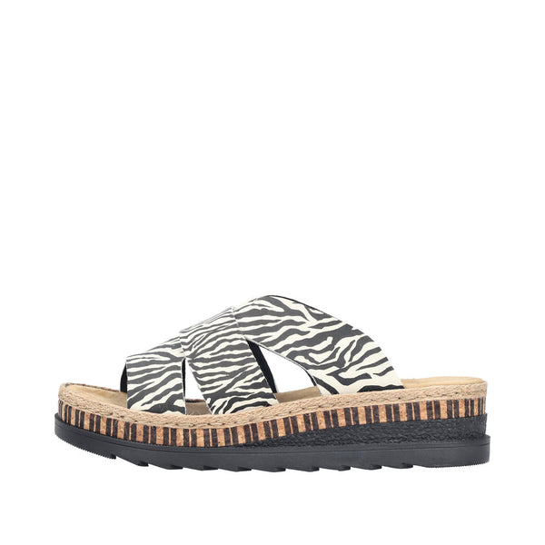 Rieker V7989-91 (Cream/Black) - Women's